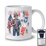 Personalized Custom Name 4th of July 1776 America, Proud American Flag Men Boy, Patriotic T-Shirt