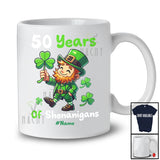 Personalized Custom Name 50 Years of Shenanigans; Joyful St. Patrick's Day 50th Birthday Family T-Shirt