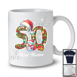 Personalized Custom Name 50th Birthday; Awesome Christmas Santa; Family X-mas Group T-Shirt
