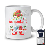 Personalized Custom Name Accountant, Joyful Christmas Lights Santa Calculator, Jobs Careers T-Shirt