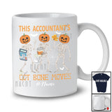 Personalized Custom Name Accountant's Got Bone Moves; Joyful Halloween Pumpkin Skeletons T-Shirt
