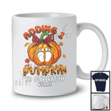 Personalized Custom Name Adding 1 Pumpkin To Our Patch; Lovely Thanksgiving Leopard Pregnancy T-Shirt