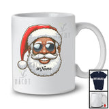 Personalized Custom Name African Man Face Santa; Lovely Christmas Pajama; Afro African Family T-Shirt