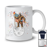 Personalized Custom Name Alien On Moon; Joyful 4th of July Bigfoot Explore Planet Space T-Shirt