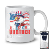 Personalized Custom Name All American Brother; Lovely 4th Of July US Flag Eagle; Patriotic Family T-Shirt