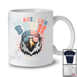 Personalized Custom Name All American Bruh; Amazing 4th Of July Eagle Groovy; Patriotic T-Shirt