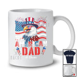Personalized Custom Name All American Dad; Lovely 4th Of July US Flag Eagle; Patriotic Family T-Shirt