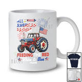 Personalized Custom Name All American Farmer; Awesome 4th Of July Tractor; Farmer Patriotic T-Shirt