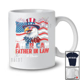 Personalized Custom Name All American Father in law; Lovely 4th Of July US Flag Eagle; Patriotic T-Shirt