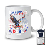 Personalized Custom Name American Dude; Proud 4th of July American Flag Eagle; Patriotic T-Shirt