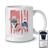 Personalized Custom Name American Flag Chihuahua; Amazing 4th Of July Firecrackers; Patriotic T-Shirt