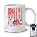 Personalized Custom Name American Flag Corgi; Amazing 4th Of July Firecrackers; Patriotic T-Shirt