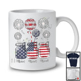 Personalized Custom Name American Flag Dandelions, Lovely 4th Of July Flowers, Patriotic T-Shirt