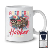 Personalized Custom Name American Hooker; Amazing 4th Of July Vintage US Flag Grouper; Fishing T-Shirt