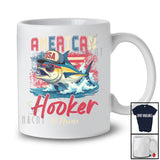 Personalized Custom Name American Hooker; Amazing 4th Of July Vintage US Flag Tuna; Fishing T-Shirt