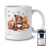 Personalized Custom Name Appenzeller Sennenhund Plaid Pumpkins; Thanksgiving Fall Leaves; Family T-Shirt