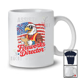 Personalized Custom Name Assistant Fireworks Director Run; Proud 4th of July Eagle US Flag; Patriotic T-Shirt