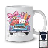 Personalized Custom Name Assistant Teacher Collection; Joyful Back To School Teacher On Truck T-Shirt