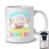 Personalized Custom Name Assistant Teacher Of The Most Awesome Bunnies; Lovely Easter 3 Bunnies T-Shirt