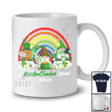 Personalized Custom Name Assistant Teacher Squad; Joyful St. Patrick's Day Three Gnomes; Rainbow T-Shirt