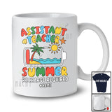 Personalized Custom Name Assistant Teacher Summer Recharge; Proud Last Day Of School Battery T-Shirt
