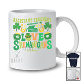 Personalized Custom Name Assistant Teachers Love Shenanigans; Proud St. Patrick's Day Jobs Shamrock T-Shirt
