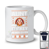 Personalized Custom Name Aunt Has A Turkey In Her Oven; Lovely Thanksgiving Pregnancy Sweater T-Shirt