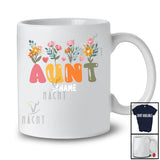 Personalized Custom Name Aunt; Lovely Mother's Day Flower Floral Aunt; Proud Family Group T-Shirt