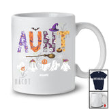 Personalized Custom Name Aunt; Spooky Halloween Boo Ghost Witch Aunt; Family Group T-Shirt