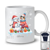 Personalized Custom Name Australian Shepherd Build Snowman; Lovely Snow Santa Family T-Shirt