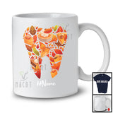 Personalized Custom Name Autumn Pumpkin Pies In Tooth Shape; Lovely Thanksgiving Fall; Dental Dentist T-Shirt