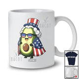 Personalized Custom Name Avocado American Flag Cape; Amazing 4th Of July Fruit Vegan Patriotic T-Shirt