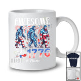 Personalized Custom Name Awesome Since 1776; Proud 4th Of July Bigfoot Patriotic Family T-Shirt
