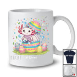 Personalized Custom Name Axolotl In Broken Easter Egg; Lovely Easter Egg Hunting; Family T-Shirt