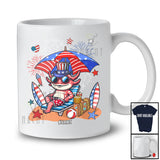 Personalized Custom Name Axolotl Relax Wait For 4th of July; Lovely US Flag Axolotl Patriotic T-Shirt