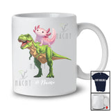 Personalized Custom Name Axolotl Riding T-Rex; Adorable Axolotl Animal Lover; Family Group T-Shirt