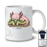 Personalized Custom Name Axolotl on Avocados; Adorable Axolotl Vegan Fruit Lover T-Shirt