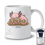Personalized Custom Name Axolotl on Donuts; Adorable Axolotl Cake Lover T-Shirt