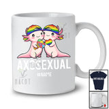 Personalized Custom Name Axosexual; Adorable LGBTQ Pride Couple Axolotls Gay Rainbow T-Shirt
