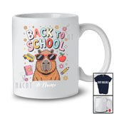 Personalized Custom Name Back To School; Humorous Capybara Sunglasses; Students Teacher T-Shirt