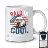 Personalized Custom Name Bald Is Cool; Amazing 4th of July Day American Flag Eagle Patriotic T-Shirt