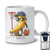 Personalized Custom Name Banana Sunglasses Playing Basketball, Lovely Basketball Player Team T-Shirt