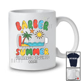 Personalized Custom Name Barber Summer Recharge; Proud Last Day Of School Low Battery T-Shirt