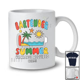 Personalized Custom Name Bartender Summer Recharge; Proud Last Day Of School Low Battery T-Shirt