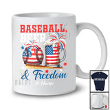 Personalized Custom Name Baseball Beer Freedom; Joyful 4th of July Drinking Player; Patriotic T-Shirt