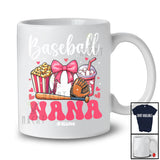 Personalized Custom Name Baseball Nana; Adorable Mother's Day Bow Tie Sport Player; Family T-Shirt