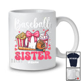 Personalized Custom Name Baseball Sister; Adorable Mother's Day Bow Tie Sport Player; Family T-Shirt