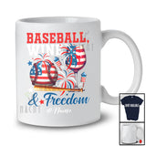 Personalized Custom Name Baseball Wine Freedom; Joyful 4th of July Drinking Player; Patriotic T-Shirt