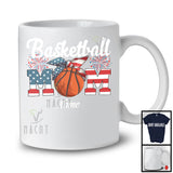 Personalized Custom Name Basketball Mom, Proud 4th Of July USA Flag Headband, Patriotic Family T-Shirt