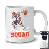 Personalized Custom Name Basketball Squad; Amazing 4th Of July Dabbing Sport Player; Patriotic T-Shirt